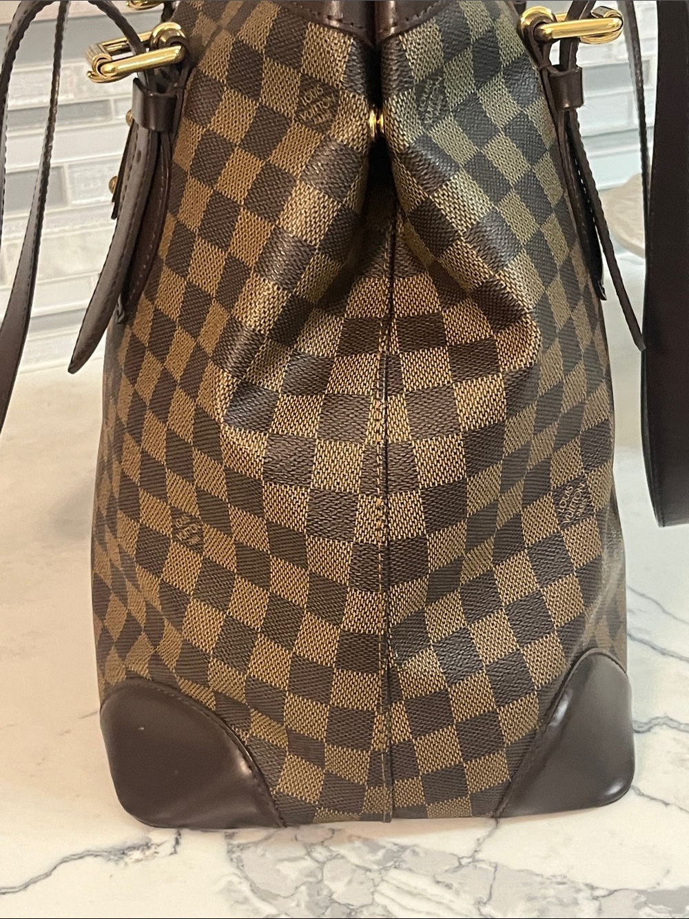 Louis Vuitton Damier Ebene Hempstead Tote Bag MM - Picture 10 of 16